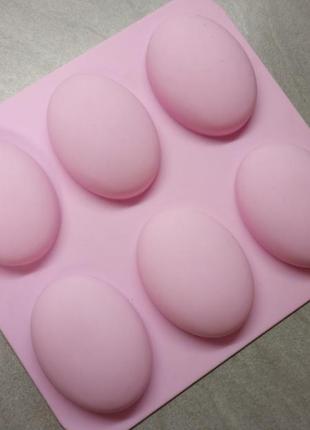 Силиконовая форма половинка яйца гладкая.
силиконовая форма овальной формы, формы для мыла ручной работы1 фото