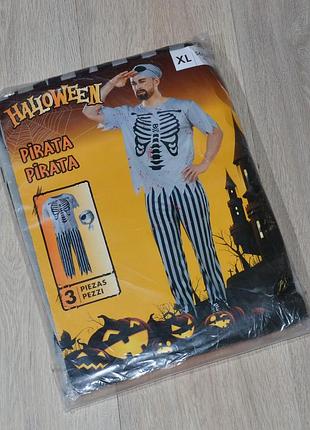 Костюм halloween l .мужской зомби скелет пират классический карнавальный хэллоуин хэлоуин хеллоуин хелоуин хелловин хеловин хеллоувин george