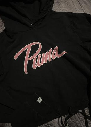 Женское короткое худи на завязке puma4 фото