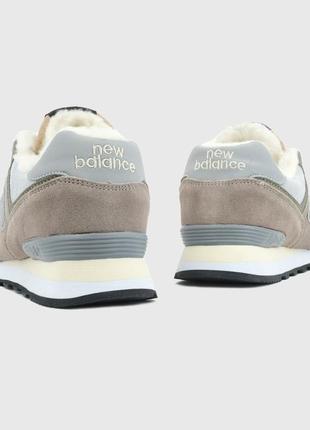 Круті кросівки new balance 574 stone island хутро7 фото