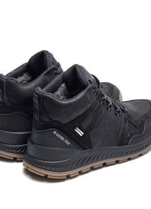 Мужские зимние кожаные кроссовки э-series clasic black3 фото