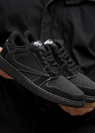Кросівки nike air jordan 1 low ts og travis scott black phanton