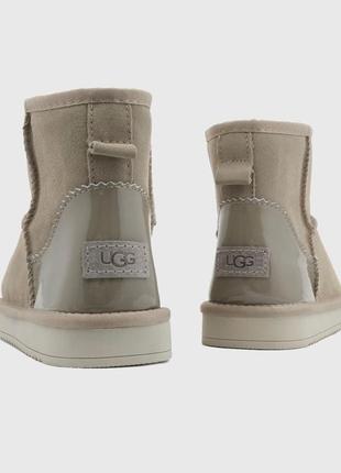 Сапоги теплые ugg mini light brown (мех)6 фото