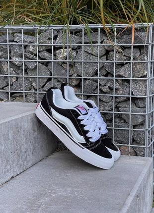 Кеди vans knu skool black white6 фото