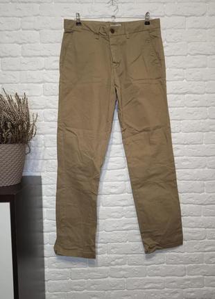 Фирменные котоновые стрейчевые брюки штаны 32р.