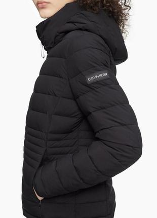 Куртка пуховик тёплая -15 короткая calvin klein чёрная оригинал s m1 фото