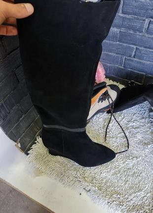 Жіночі чоботи braska натуральна замша взуття демі 40,41 розмір bs21975 фото