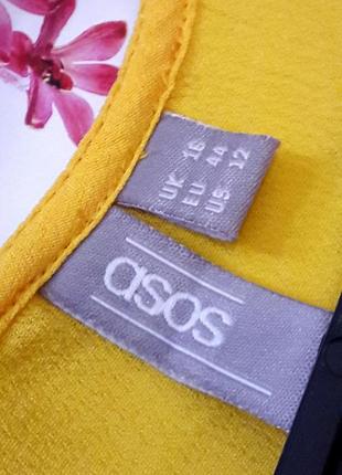 Ярко желтая натуральная блуза со шнуровкой на груди от asos4 фото