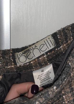 Женская винтажная твидовая юбка3 фото