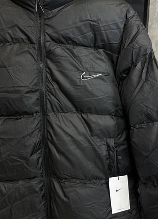 Зимова пухова чоловіча куртка пуховик зимняя мужская куртка пуховик nike3 фото