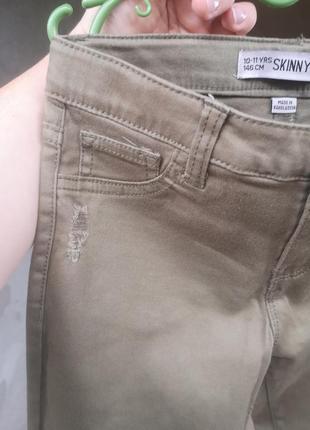 Зауженные брюки на 10-11 лет 146 см скинни брюки джинсы деним denim co skinny7 фото