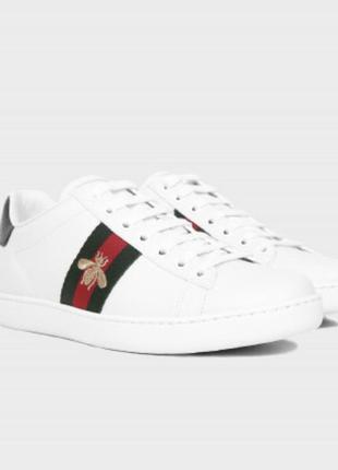 Щкіряні кеди ace gucci оригінал!