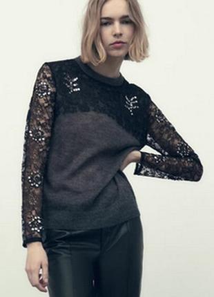 Свитер шерстяной женский zara