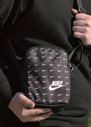 Мессенджер nike черный | сумка через плечо найк барсетка (bon)