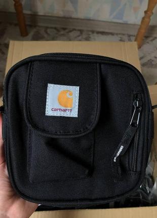 Месенджер carhartt wip чорний сумка через плече кархарт барсетка (bon)2 фото