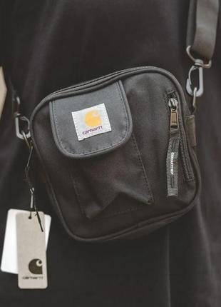 Месенджер carhartt wip чорний сумка через плече кархарт барсетка (bon)4 фото