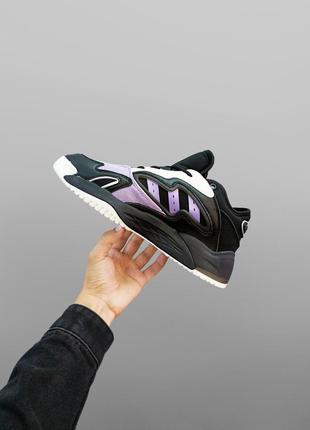 Мужские кроссовки adidas streetball 2.0 замшевые спортивные черные с фиолетовым адидас стритбол (bon)4 фото