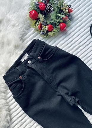 Черные джинсы с высокой талией р 363 фото