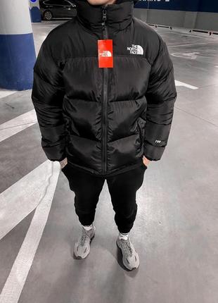 Мужская женская зимняя куртка the north face пуховик оверсайз до -30*с тнф унисекс черная (bon)
