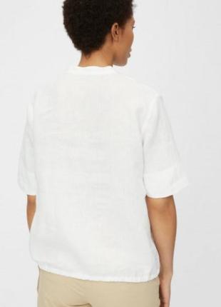 Льняная блуза marc o polo с коротким рукавом2 фото