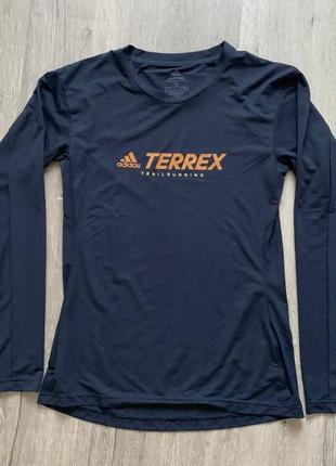 Лонгслив adidas terrex primeblue trail long sleeve t-shirt💣4 фото