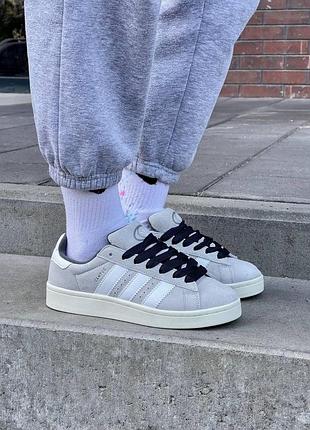 Жіночі кросівки adidas campus 00s замшеві сірі адідас кампус осінні весняні (bon)