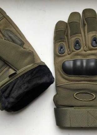Зимові рукавиці флісові з кістками олива штурмові зимові рукавички фліс зсу армійські теплі рукавиці військові на флісі6 фото