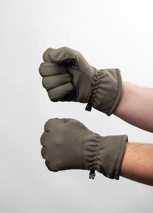 Зимові рукавиці флісові з кістками олива штурмові зимові рукавички фліс зсу армійські теплі рукавиці військові на флісі9 фото