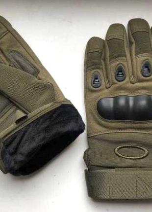 Зимові рукавиці флісові з кістками олива штурмові зимові рукавички фліс зсу армійські теплі рукавиці військові на флісі3 фото