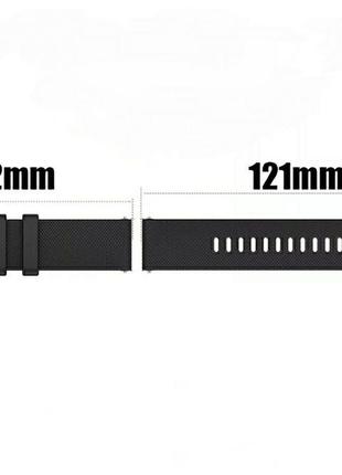 Ремінець силіконовий на розумний годинник hero band 3  b57 / 16 мм. / чорний2 фото