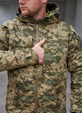 Зимовий теплий тактичний костюм піксель/військовий костюм зимовий tactical series піксель