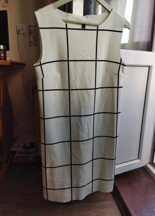 Сукня міні біла в клітинку3 фото