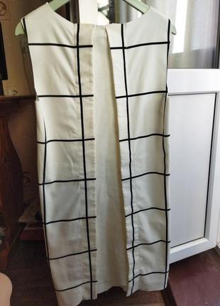 Сукня міні біла в клітинку4 фото