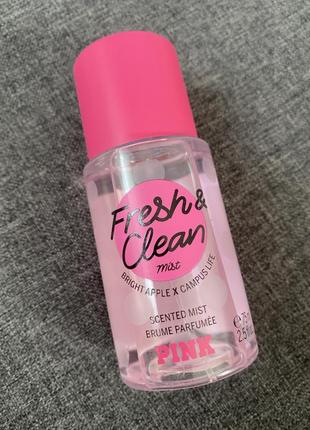 Fresh &amp; clean - парфюмированный мини-мист pink victoria's secret, 75 мл