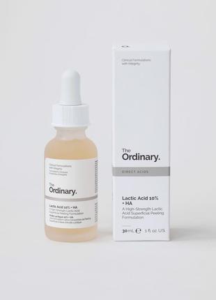 Пилинг с 10% молочной и гиалуроновой кислотой — the ordinary lactic acid 10% + ha