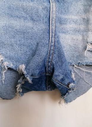 Рваные джинсовые шорты с лампасами 18р батал (к114)4 фото