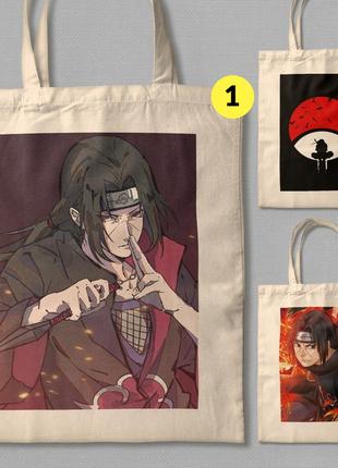 Еко-сумка, шопер з принтом аніме ітати учіха itachi uchiha наруто naruto