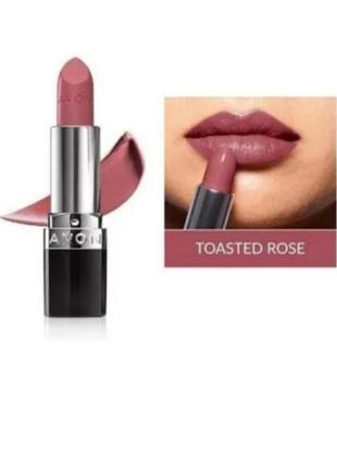 Toasted rose avon зволожуюча кремова губна помада ультра тропічний рожевий-ultra color