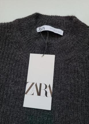 Кофта свитер антрацит чёрный вязаный oversize zara xs s m l8 фото