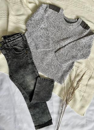 Костюм, комплект джинсы и свитер в&amp;nbsp;очажен zara