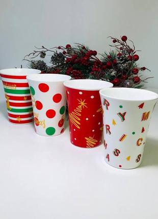 Порцелянова чашка кружка новорічна різдвяне диво 350