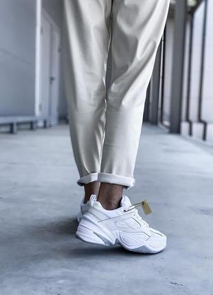 Шкіряні кросівки nike m2k monarch tekno white10 фото