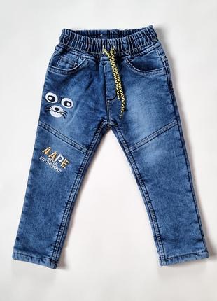 Теплі зимові джинси на махрі на хлопчика