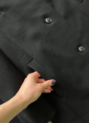 Пальто с мехом норка черное свободное шерсть ретро винтаж maris купить цена4 фото
