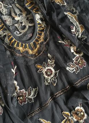 Платье zara с красивой вышивкой размер xs/s 6895105807 5