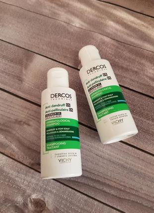 Шампунь від лупи для нормального і жирного волосся vichy dercos anti-pelliculaire anti-dandruff shampooing5 фото