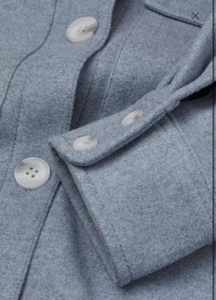 Куртка-сорочка h&m меланж блакитна кежуал,l-xl5 фото