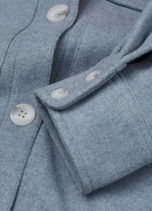Куртка-сорочка h&m меланж блакитна кежуал,l-xl8 фото