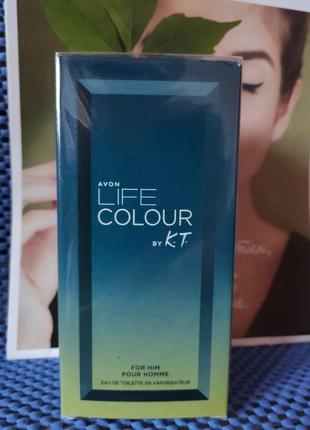 Туалетная вода для мужчин life colour by k.t. avon 75 ml