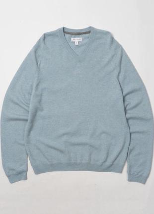 John w. nordstrom mens sweater blue v neck jumper мужской свитер